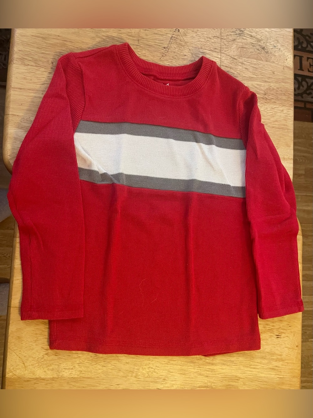 jumping beans Red Long-Sleeve Stripe Sweater Top-size 6